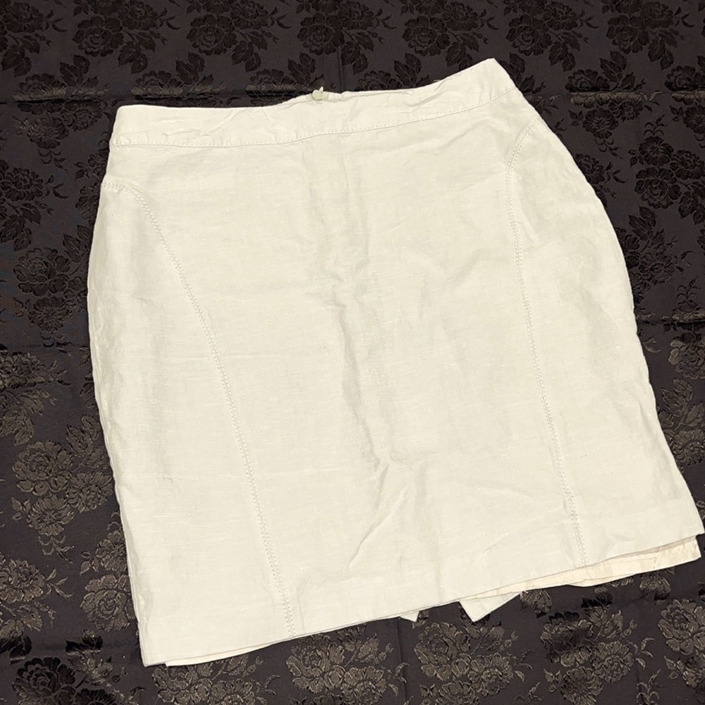 Solar Skirt Lightweight Mini Skirt Women’s Size 38 Light Khaki Linen High Waist